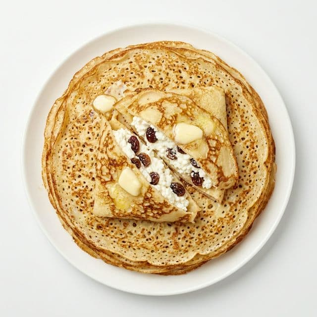 Palačinke sa sirom i suvim grožđem