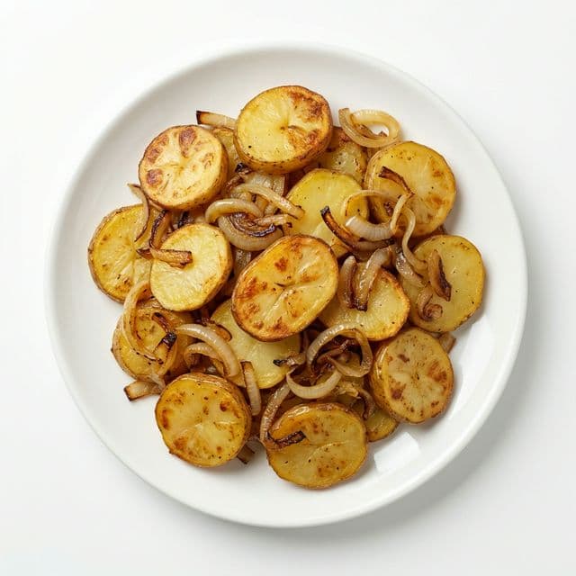 Жаренный картофель с лисичками