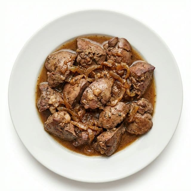 Печень тушеная