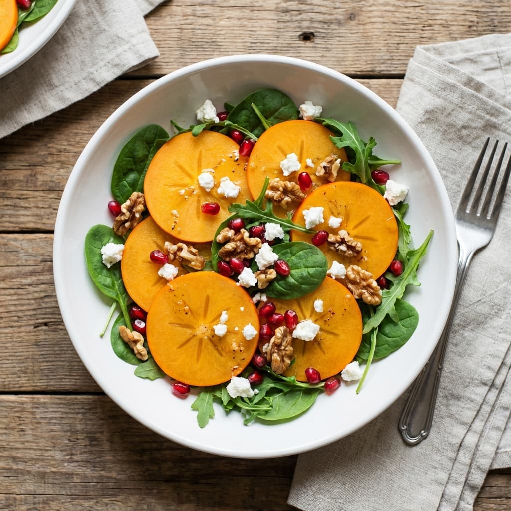 Салат с хурмой