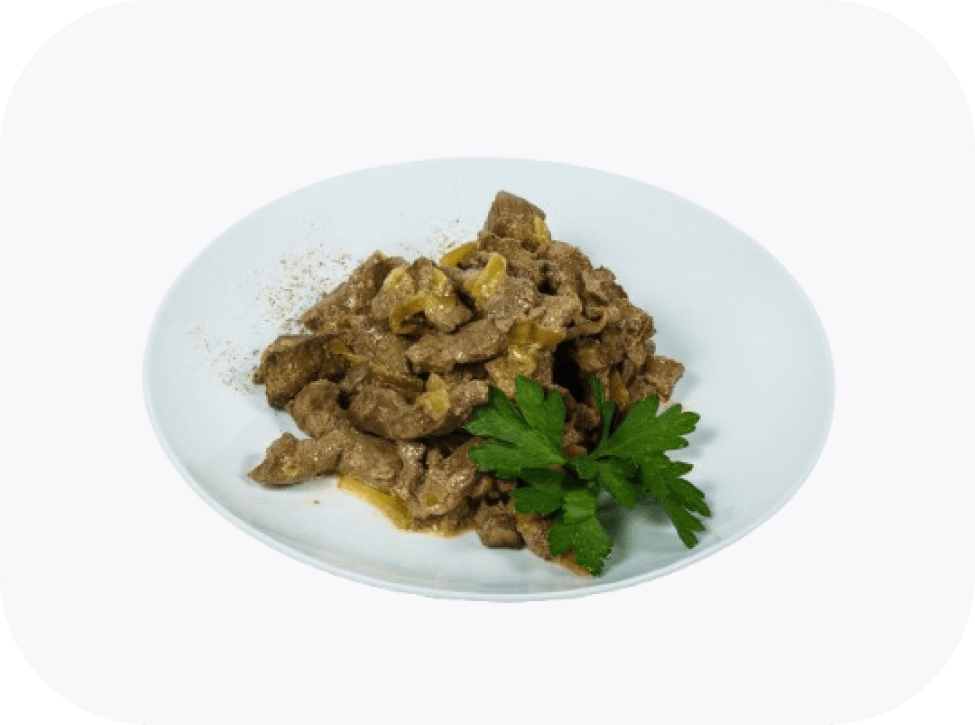 Печень тушеная