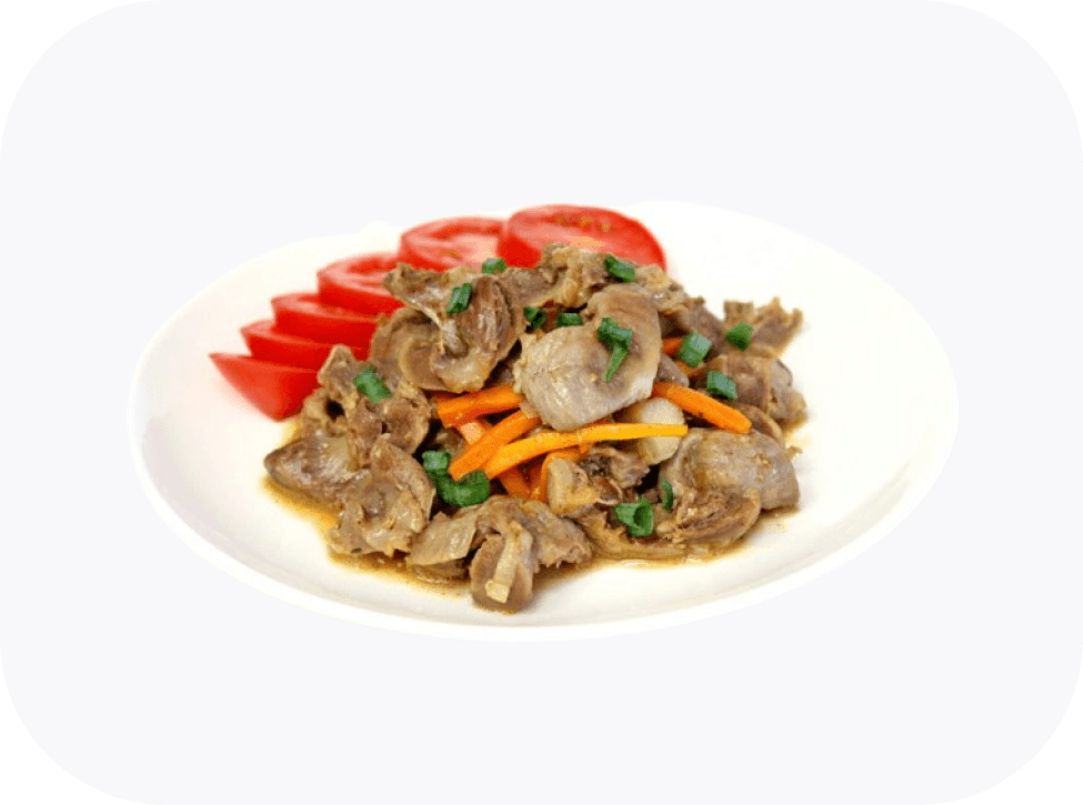 Желудки куриные тушеные