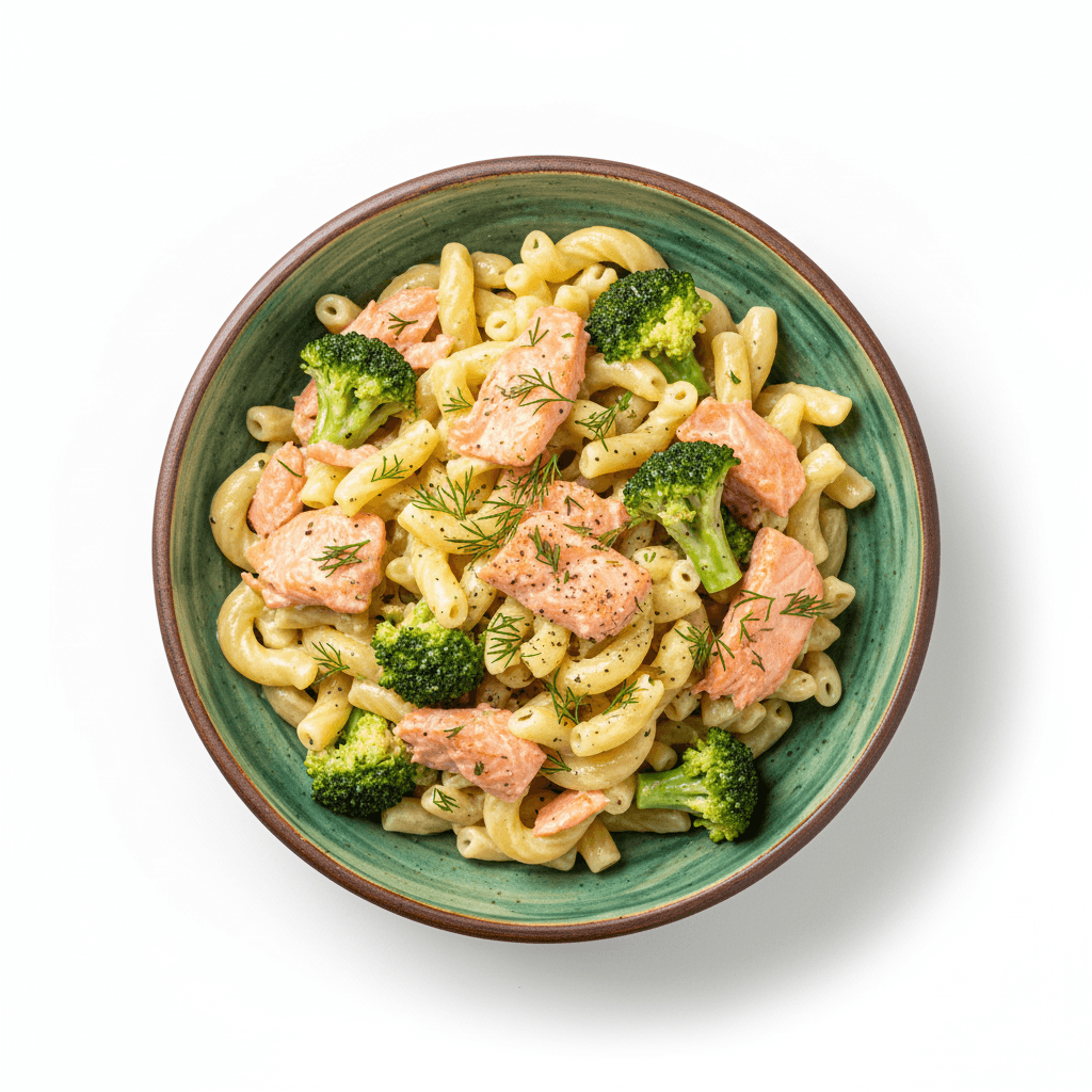 Паста с лососем и брокколи в сливочно соусе!